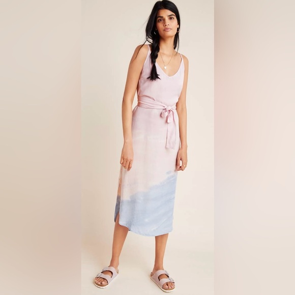 cloth & stone Dresses & Skirts - Anthropologie X Cloth & Stone Pink and Blue Tie-Dye Dress